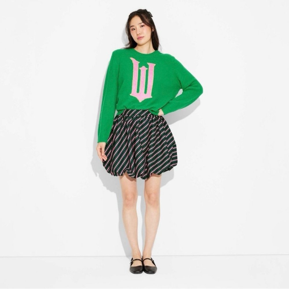 WICKED WOMEN’S STRIPED BUBBLED GRAPHIC SKIRT - MULTI SIZES (NEW) A20
